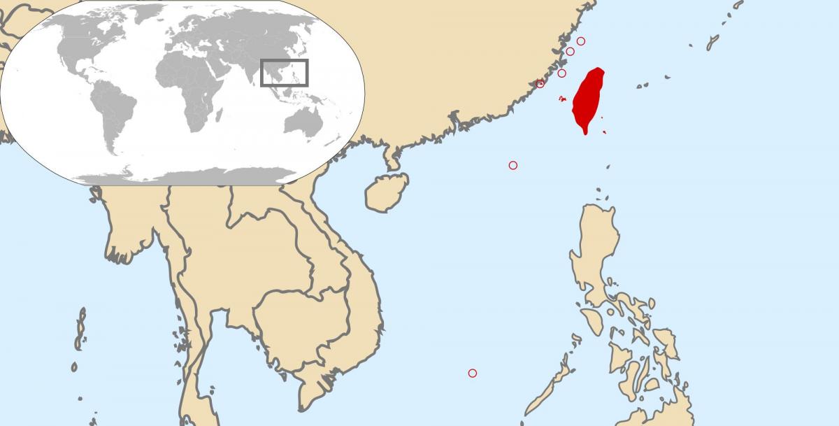نقشه جهان نشان تایوان