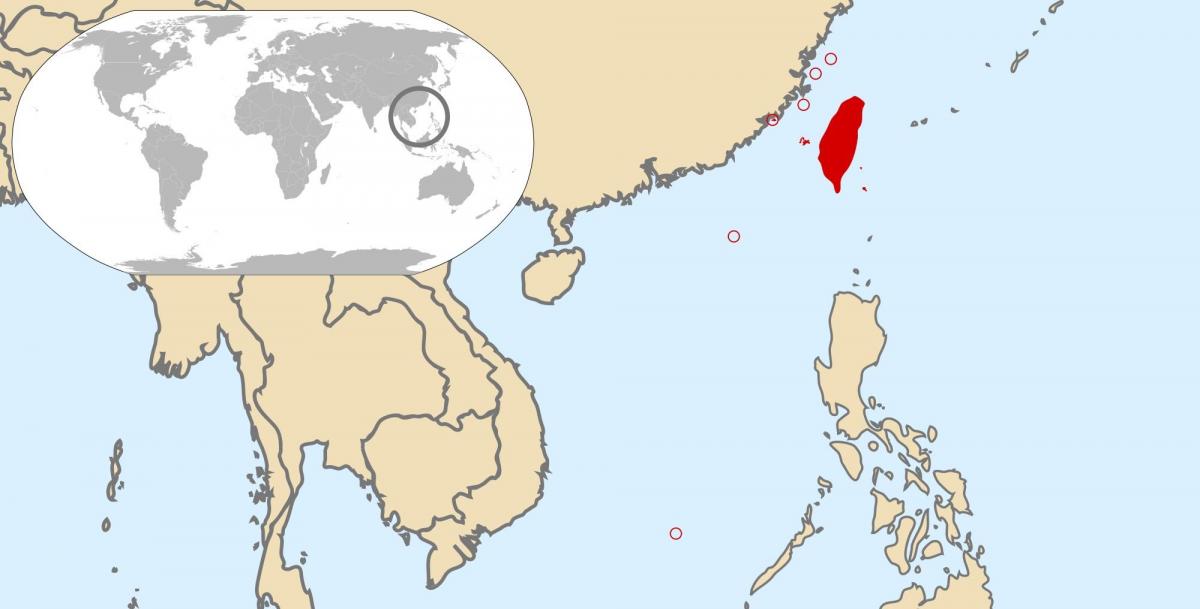 تایوان نقشه جهانی