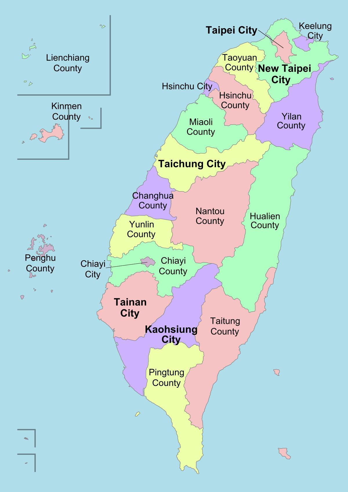 نقشه منطقه تایوان 
