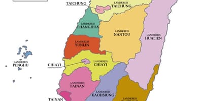 نقشه استان تایوان