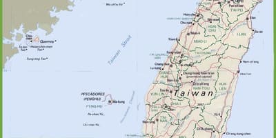 یک نقشه از تایوان