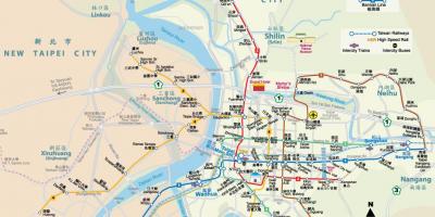 تایوان تایپه mrt map