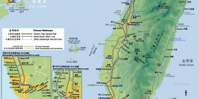 تایوان قطار راه آهن نقشه