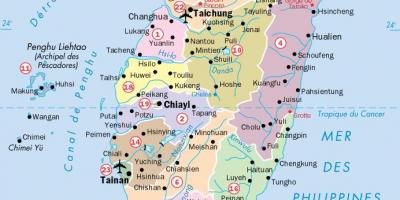 نقشه از شهرستانها تایوان