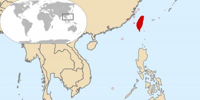 نقشه جهان نشان تایوان