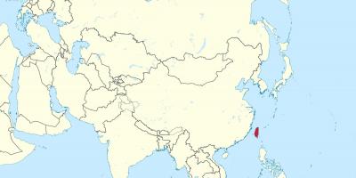 تایوان نقشه در آسیا